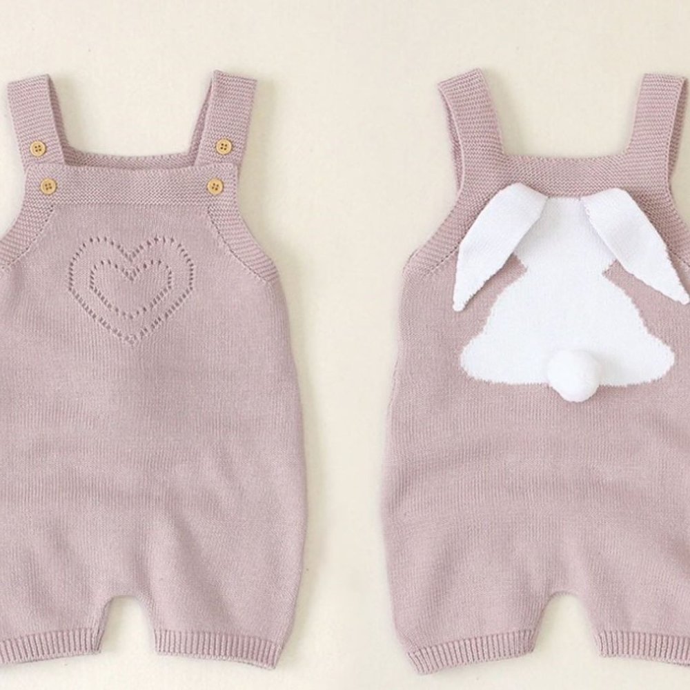 Knitted Baby Outfit, Girl Easter Outfit, Baby Easter Outfit,  Baby Girl Easter
